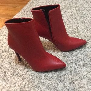 Brand new red booties